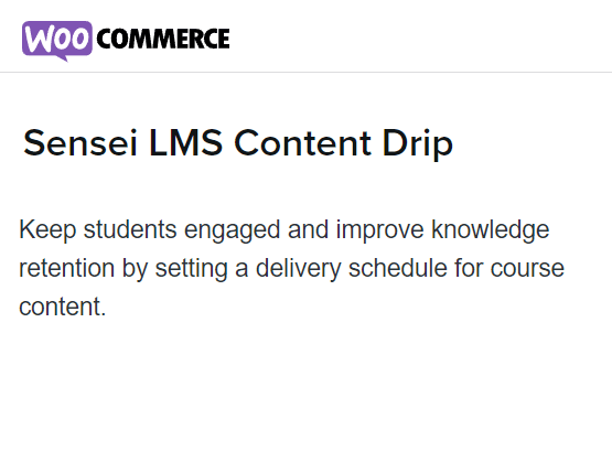 Sensei LMS Content Drip