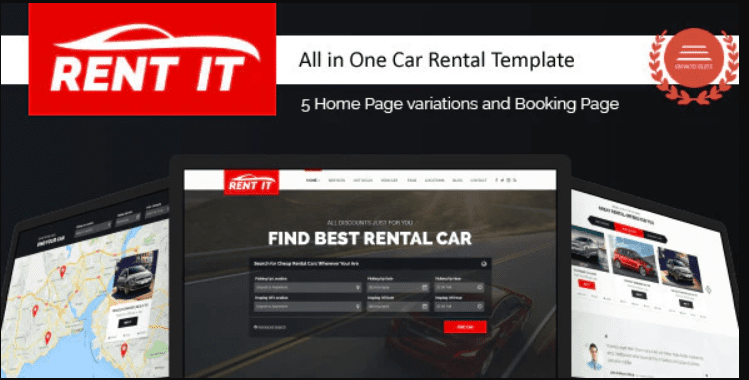 Rentit - Multipurpose Vehicle Car Rental WordPress Theme