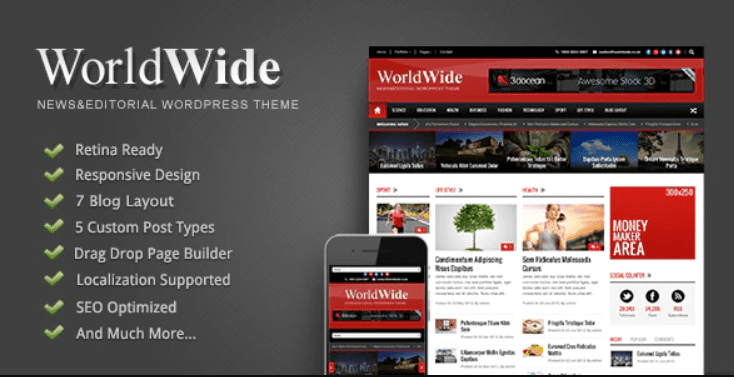 World Wide - Responsive Magazine WP Theme