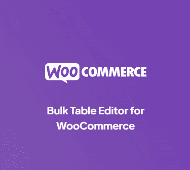 Woo Bulk Table Editor