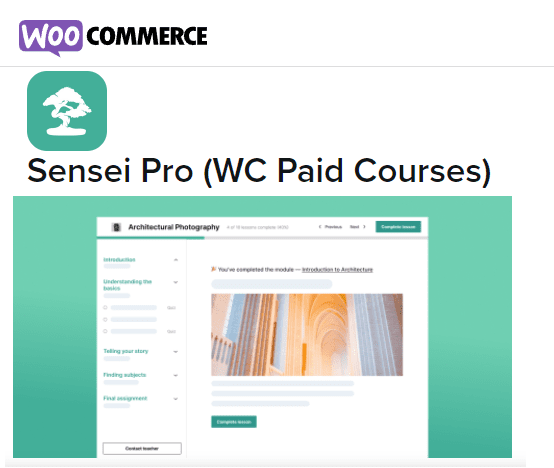 Sensei Pro (WC Paid Courses)
