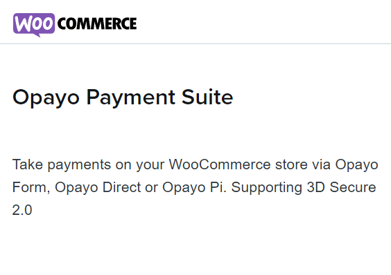 Woocommerce Sage Pay Form Gateway - Opayo