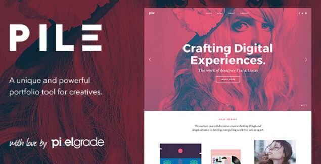 PILE An Uncoventional WordPress Portfolio Theme