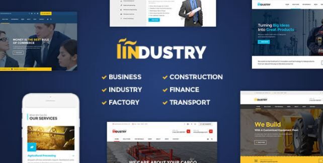 Industry - Business, Factory, Construction, Transport & Finance WordPress Theme