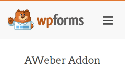 WPForms AWeber addon