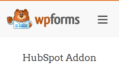 WPForms HubSpot addon
