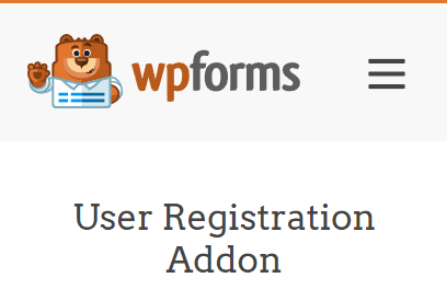 WPForms User Registration addon