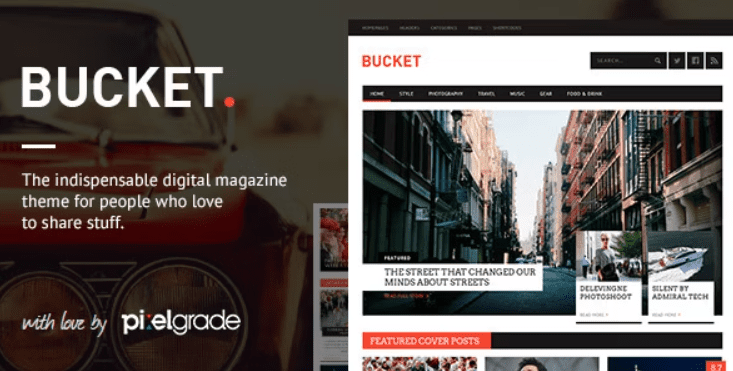 BUCKET A Digital Magazine Style WordPress Theme