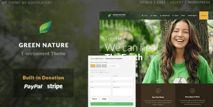 Green Nature Environmental Nonprofit WordPress