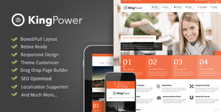 King Power Retina Ready Multi-Purpose Theme