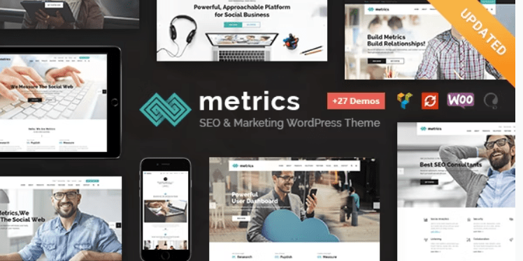 Metrics SEO, Digital Marketing, Social Media WordPress Theme