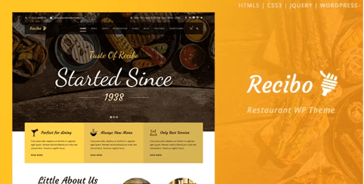 Recibo Restaurant WordPress