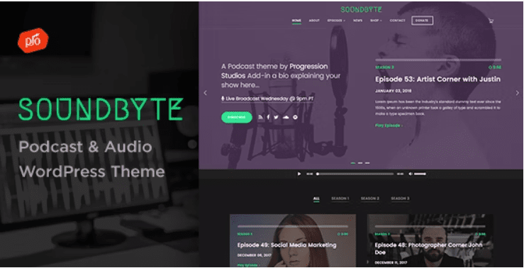 Soundbyte Podcast Audio WordPress Theme
