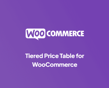 Tiered Pricing Table for WooCommerce